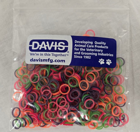 Davis Grooming Bands Rosin-coated Assorted Colors 1/4" 500ct