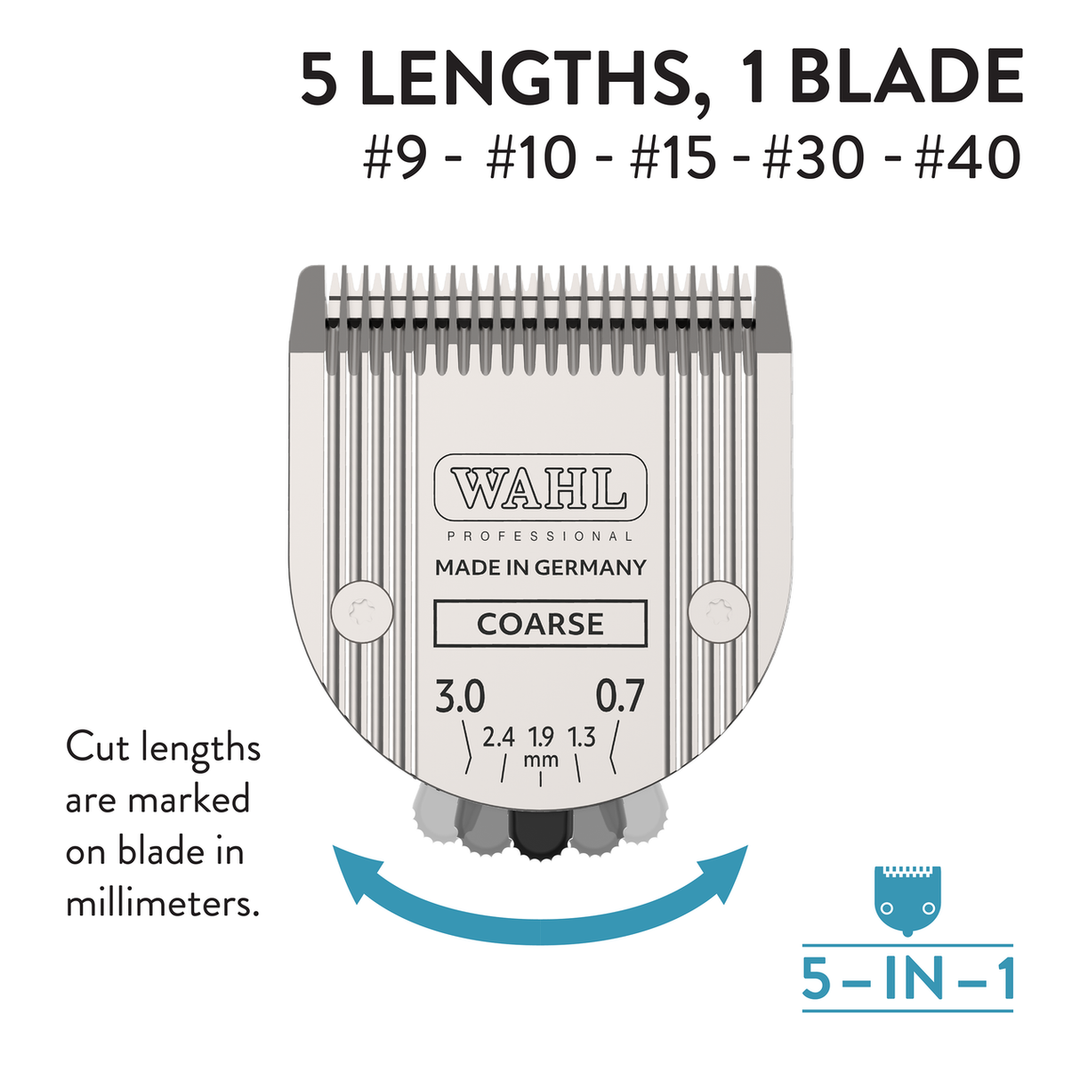 Wahl 5-in-1 Blade, Coarse - Blade Infographic 1