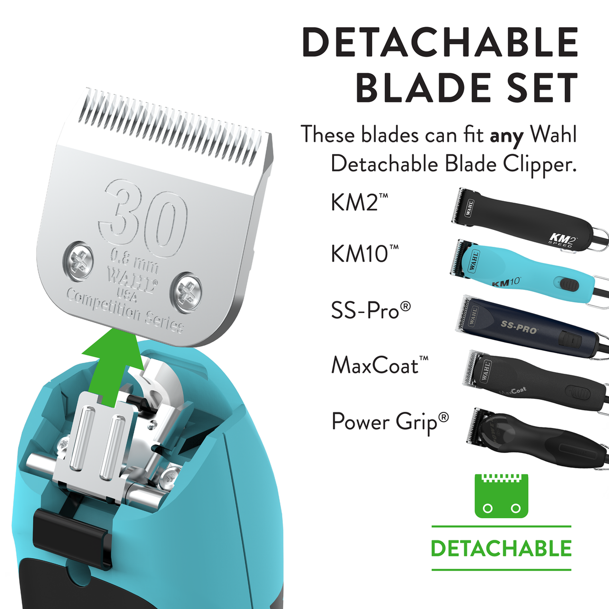 Wahl Competition Series Blade Size 30 Detachable Blades