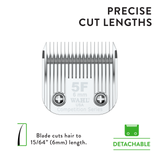Wahl Competition Series Blade, Size 5F Precision Cut Lengths