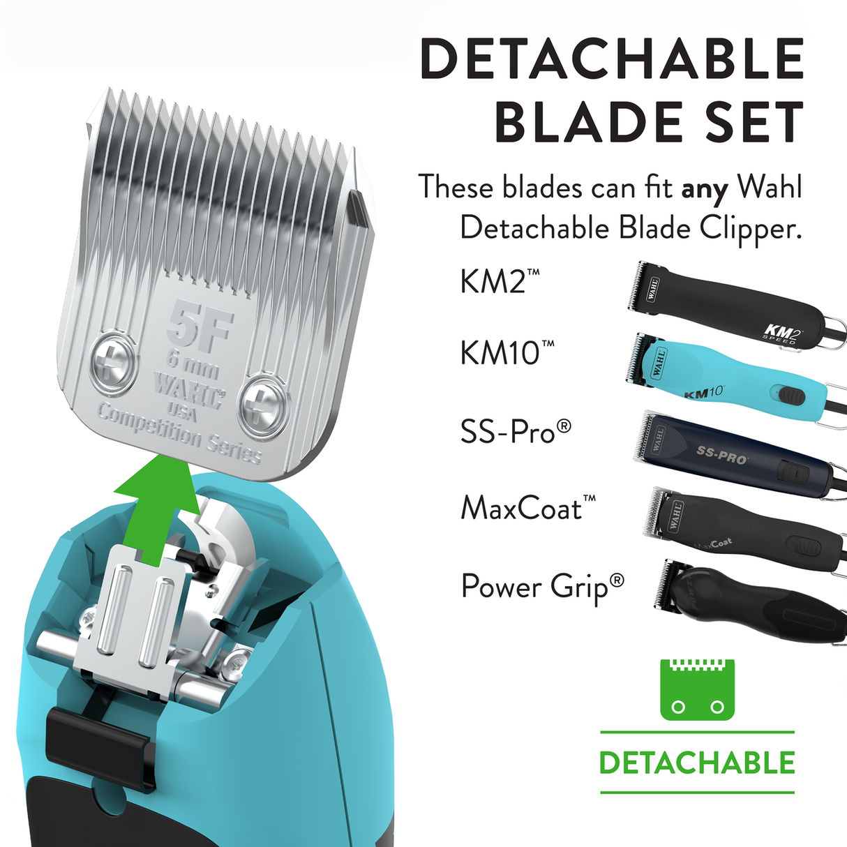 Wahl Competition Series Blade, Size 5F Detachable Blades