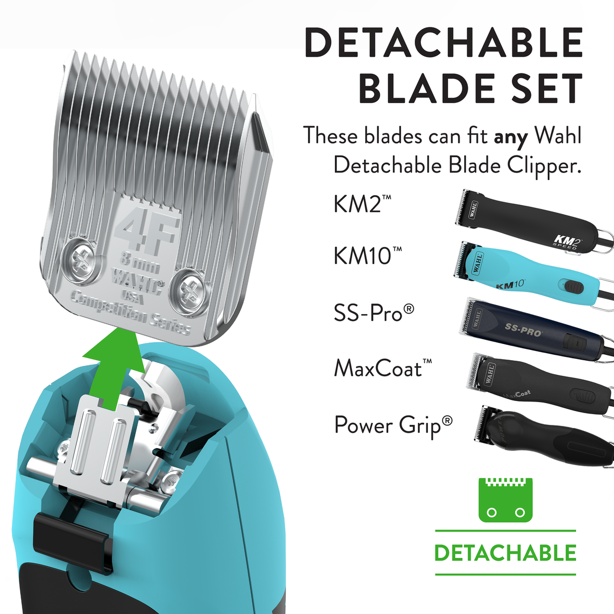 Wahl Competition Series Blade, Size 4F Detachable Blades