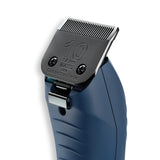 Navy Wahl KMC+ shown with Wahl #10 Competition Series blade attached