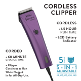 Wahl Bravura Lithium 5-in-1 Clipper, Purple Clipper Specs