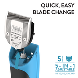 Wahl Bravura Lithium 5-in-1 Clipper, Turquoise Blade Specs