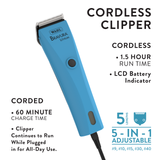Wahl Bravura Lithium 5-in-1 Clipper, Turquoise Clipper Specs