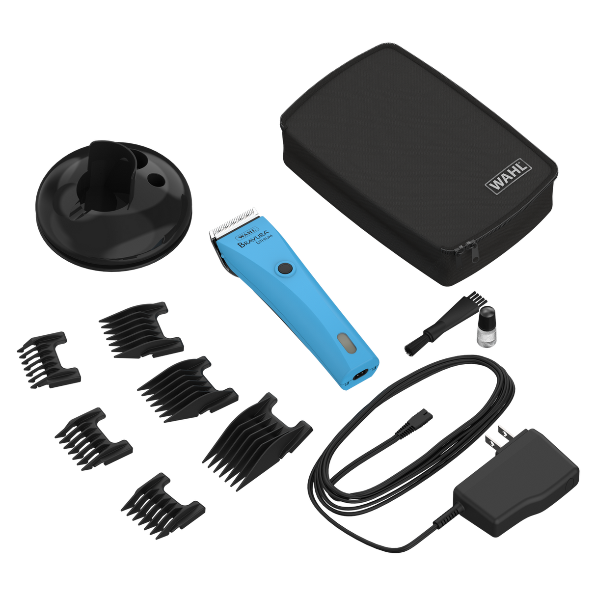 Wahl Bravura Lithium 5-in-1 Clipper, Turquoise Included Components