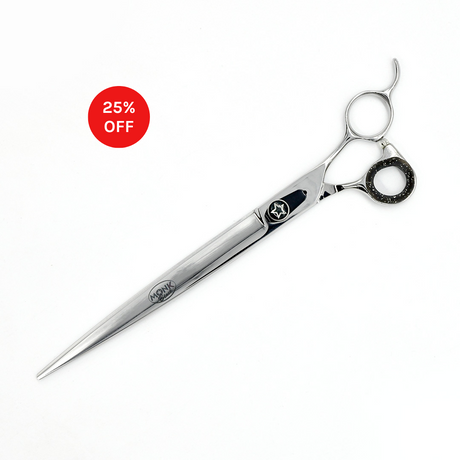 Closed view of Monk Black 9.5" Straight Shear with 25% off sale badge