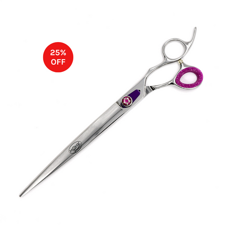 Closed view of Monk Purple 9.5" Straight Shear with 25% off sale badge