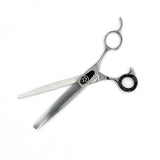 Open view of Monk Black 7" 48-Tooth Thinning Shear