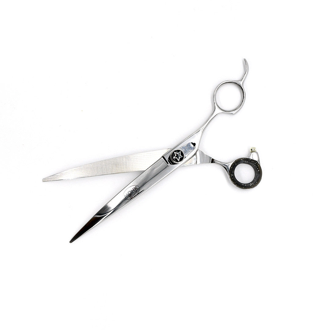 Open view of Monk Black 7.5" Curved Shear