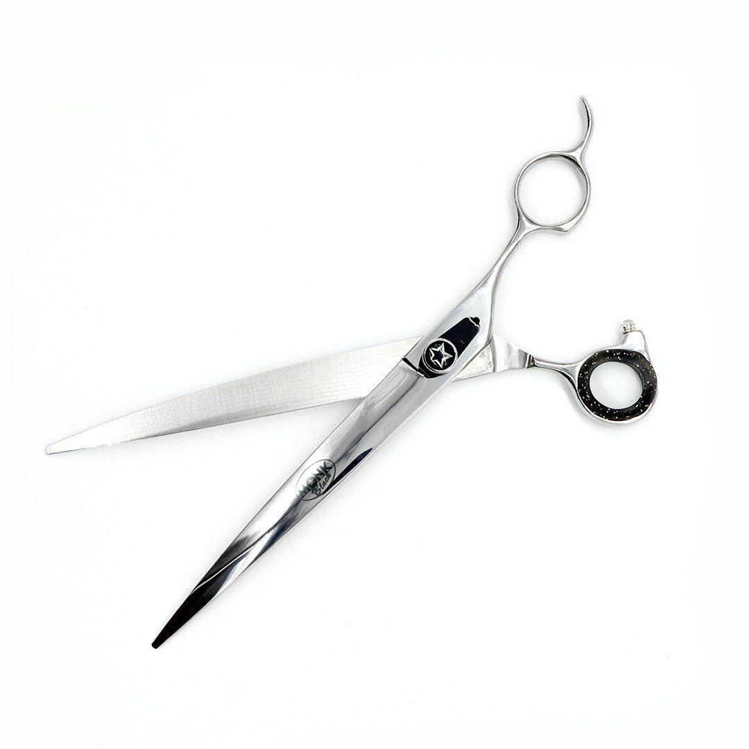 Open view of Monk Black 8.5" Curved Shear