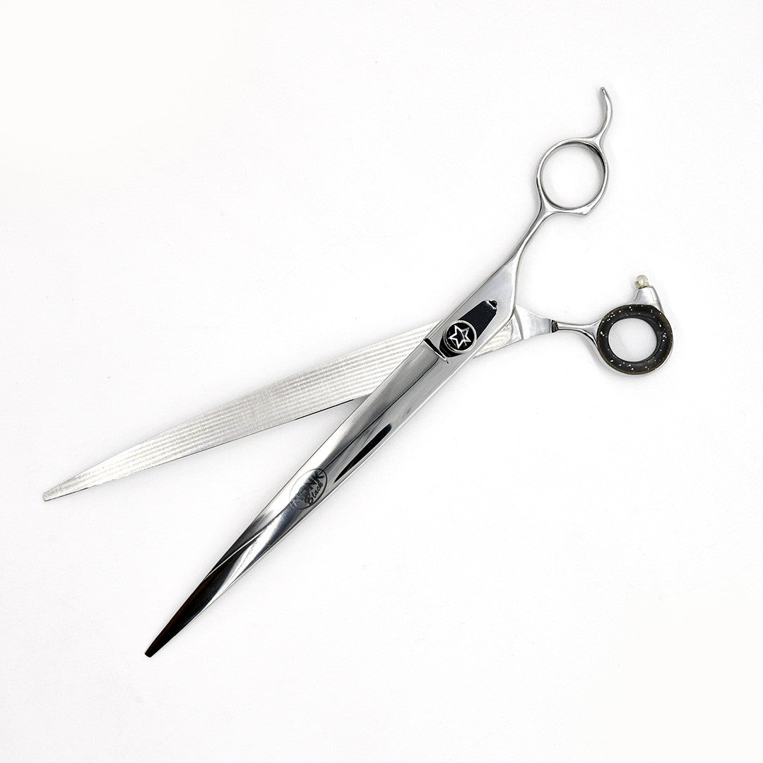 Open view of Monk Black 9.5" Curved Shear