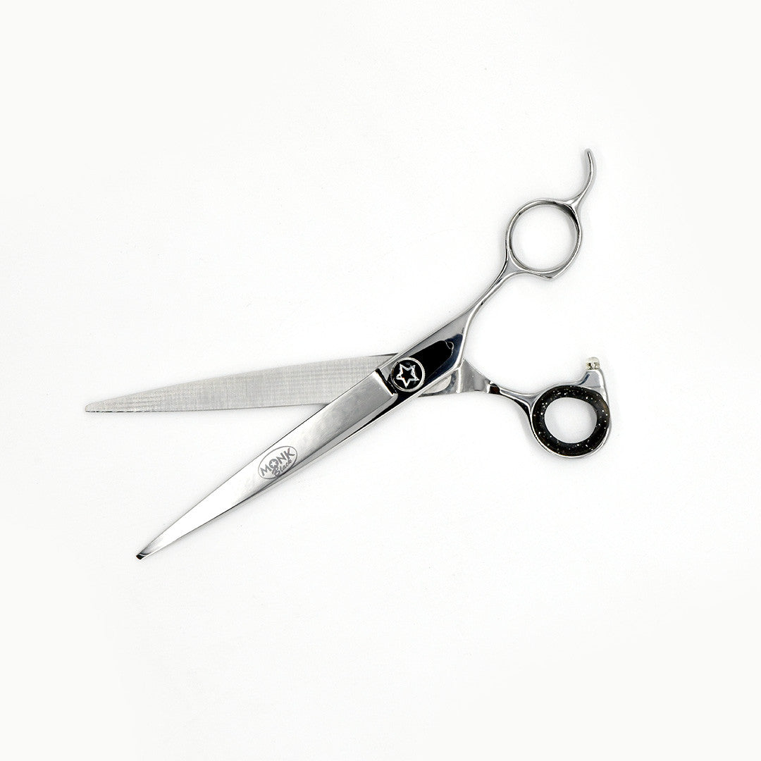 Open view of Monk Black 7.5" Straight Shear