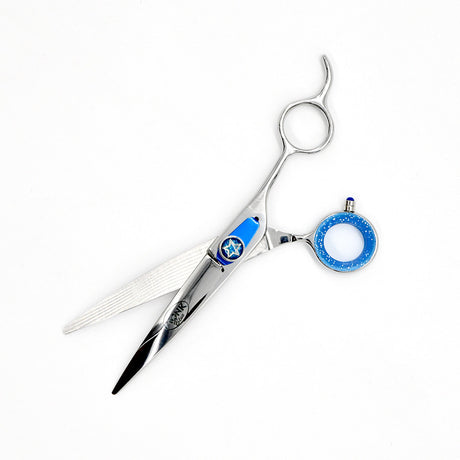 Open view of Monk Blue 6.5" Curved Shear