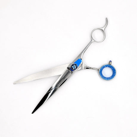 Open view of Monk Blue 7.5" Curved Shear