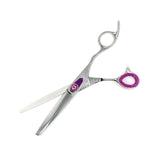 Open view of Monk Purple 7" 46-Tooth Thinning Shear