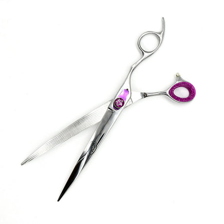 Open view of Monk Purple 8.5" Curved Shear