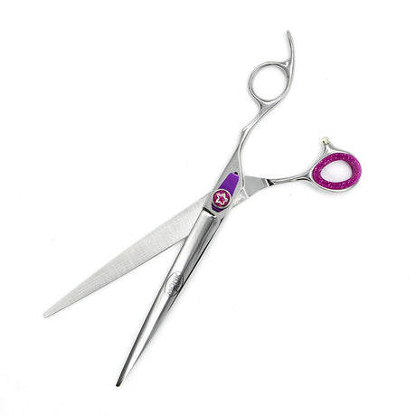 Open view of Monk Purple 8.5" Straight Shear