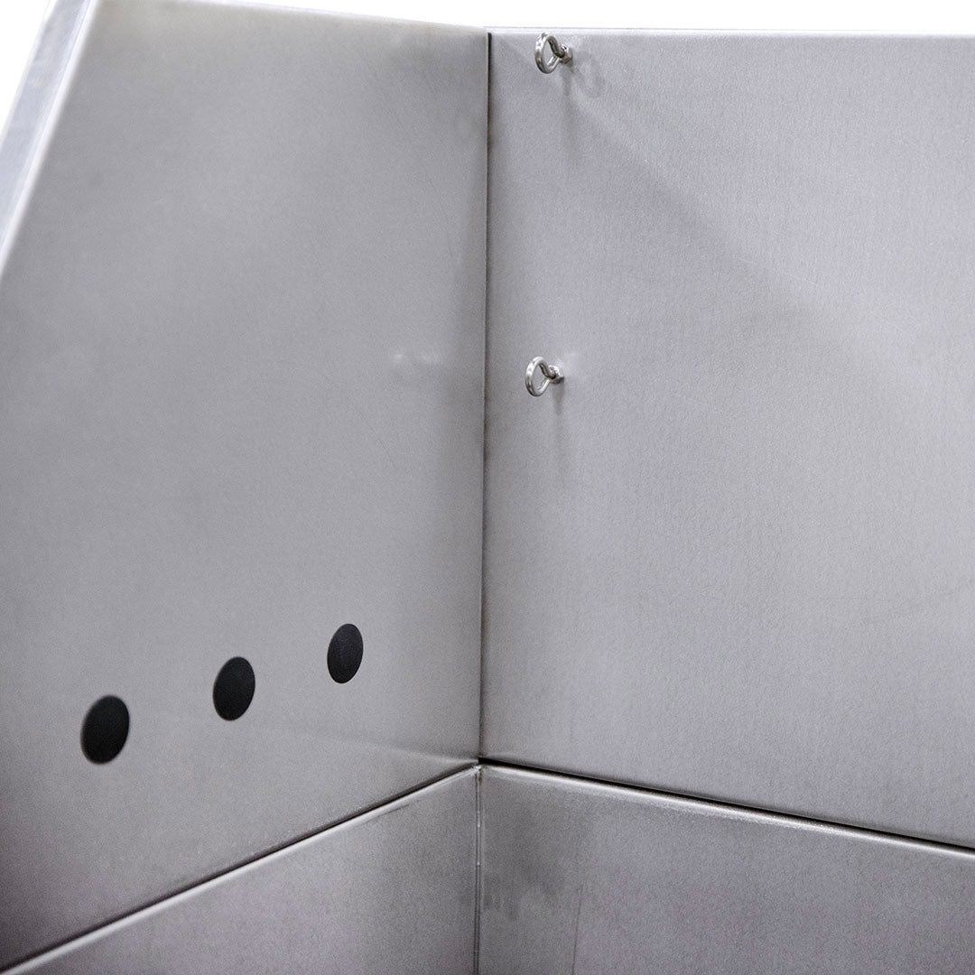 Petology Lux Grooming Stationary Stainless Steel Tub, 48"x24" Wall Surround