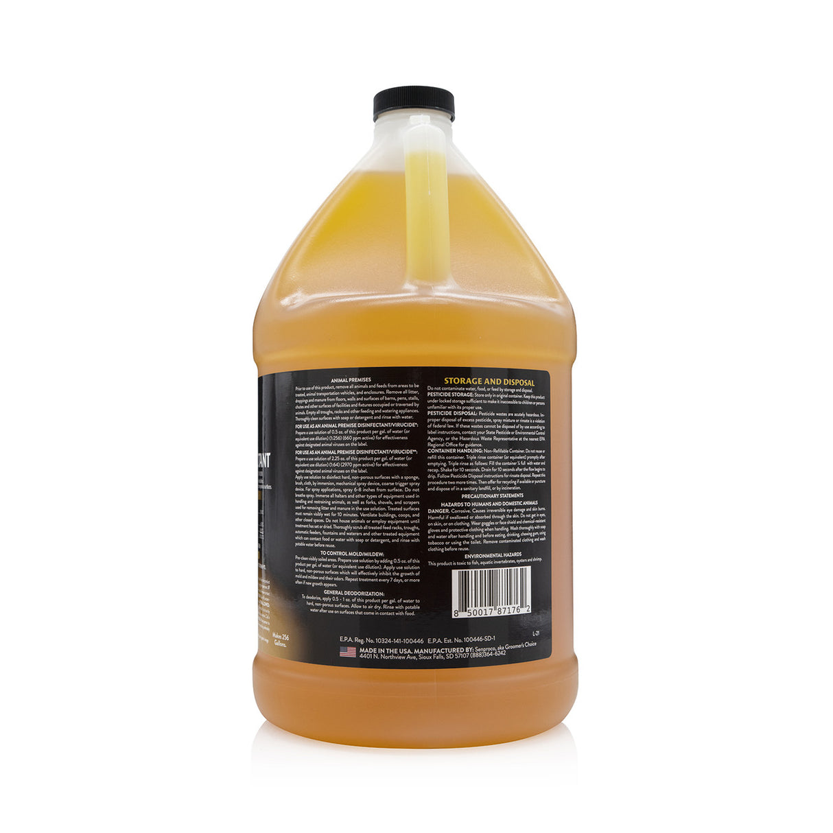 Petology 256:1 Disinfectant Gallon Lemon Right Side