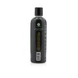 Side view of Petology Sensitive Therapeutic Shampoo 16 oz bottle, showcasing Petology logo, product features and UPC code