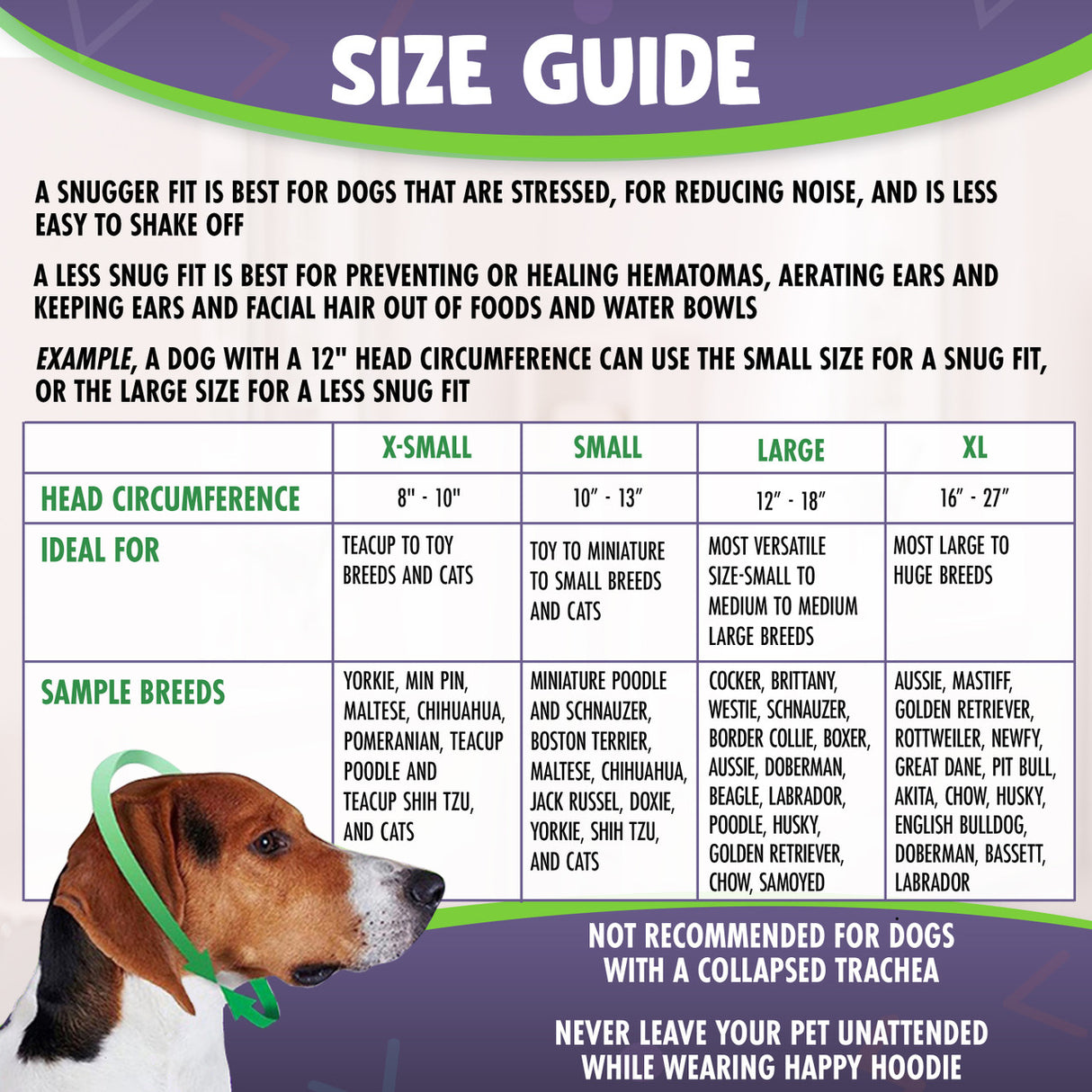 Happy Hoodie Size Chart