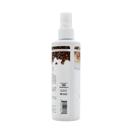 Side view of Seasonal Scents Hazelwood Brew Cologne 8 oz bottle, showcasing product label with manufacturer information and UPC