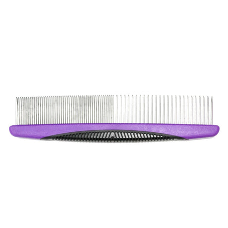 SureGrip Rubber Grip Dog Grooming Comb on a white background