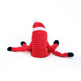 Back view of Small ZippyPaws Santa Holiday Crinkle Toy on white background