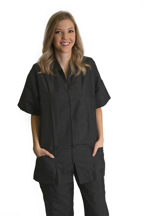 EZ Care Grooming Jacket Black on Model