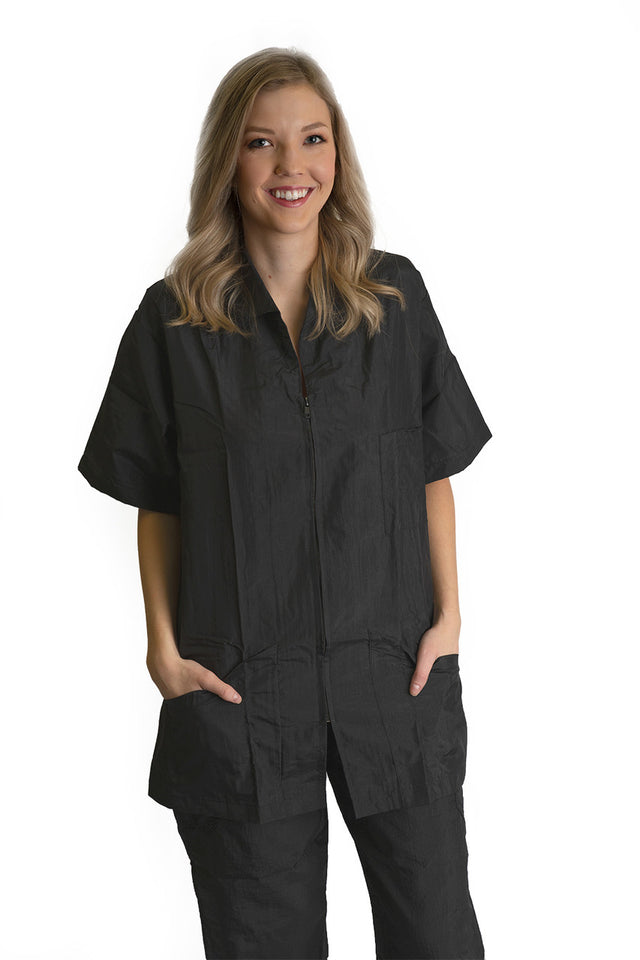 EZ Care Grooming Jacket Black on Model