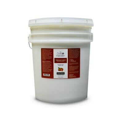 5 gallon pail of The Coat Handler Undercoat Control DeShedding Conditioner, showcasing product label with ingredients and description