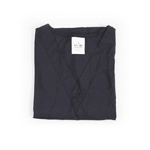 EZ Care V-Neck Grooming Top, Black Folded