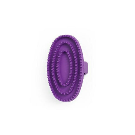 SureGrip Oval Rubber Curry Brush with Strap for Pets