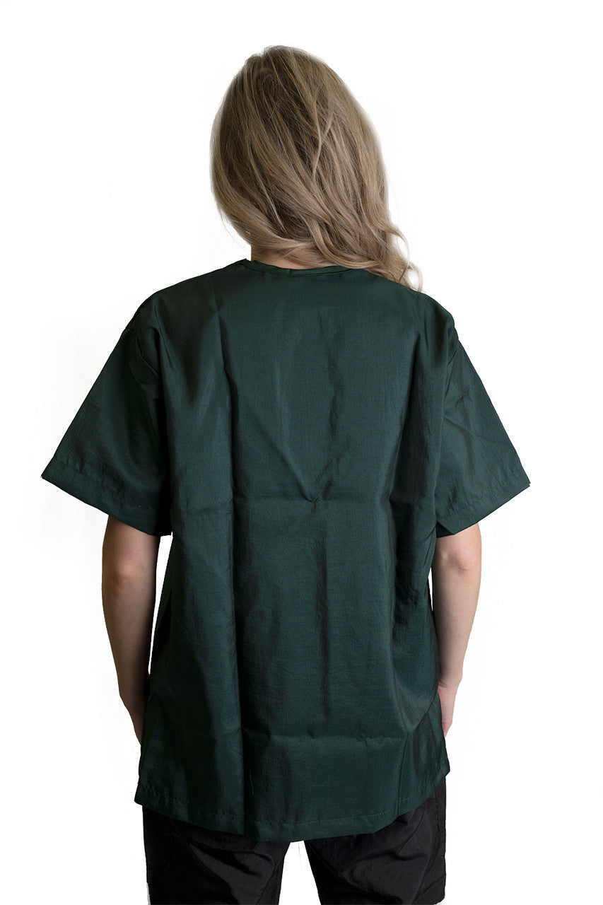 EZ Care V-Neck Grooming Top, Black on Model Back
