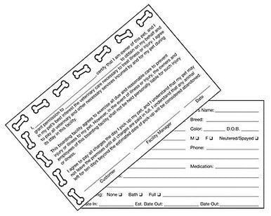 Kennel Cards, 4 x 6 inch, 100 Pack