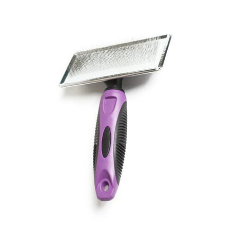 SureGrip Flat Slicker Brush for Dogs, Medium - Side